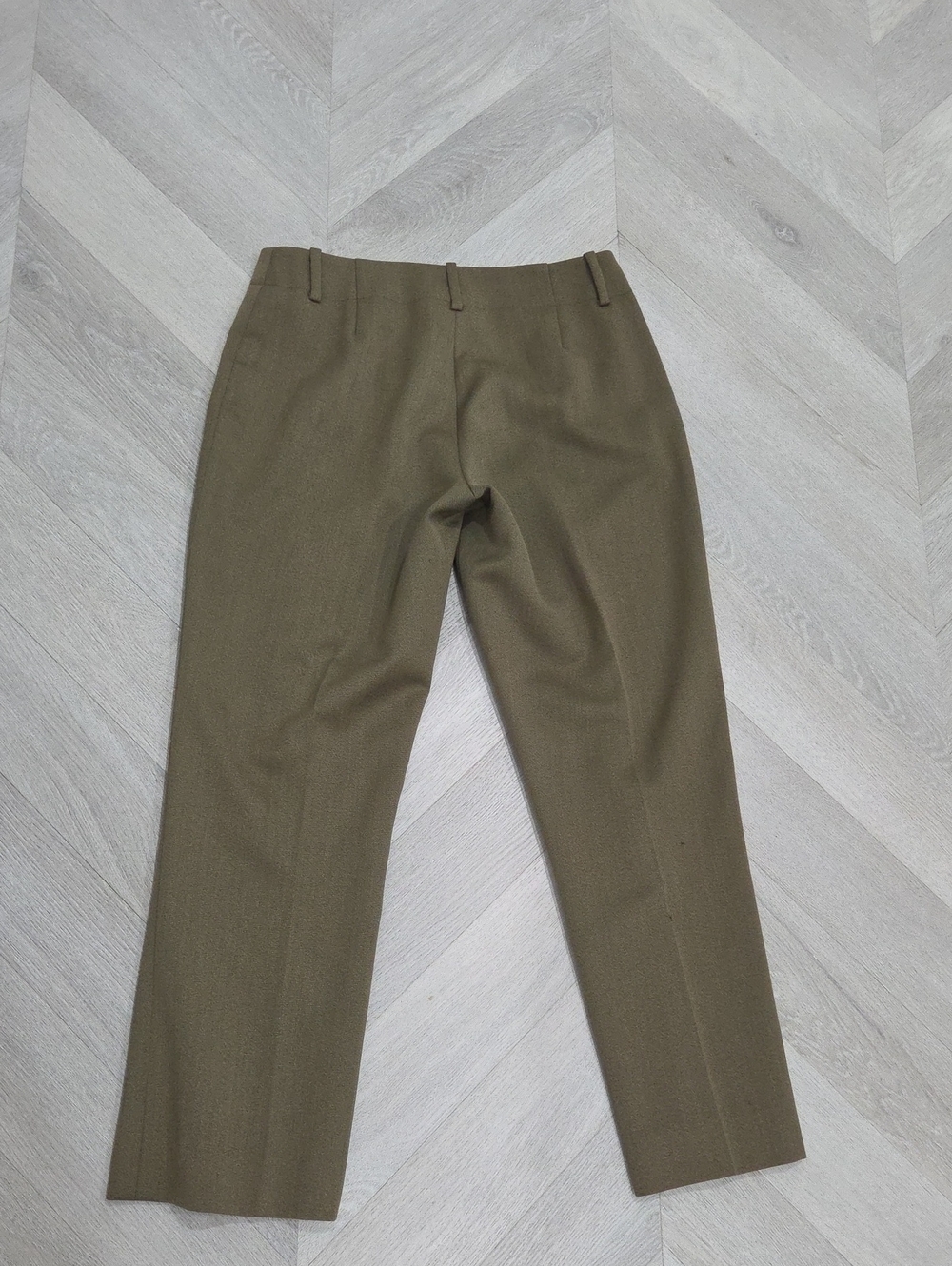 VTG Ralph Lauren 100% Wool Trousers Oliver Brown Straight Wide Leg Pants Size 4 - Picture 7 of 8